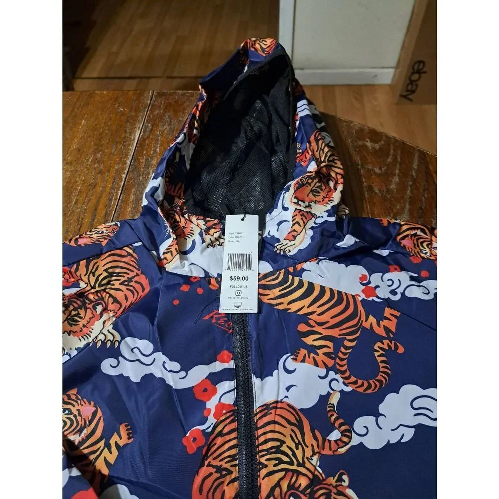 New XL Reason Brand Anorak Hooded Pullover Jacket Wimdbreaker